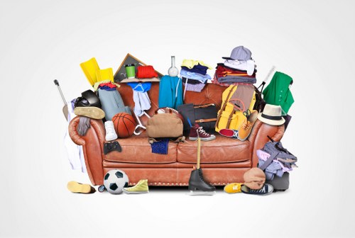 Residents disposing of old furniture in Erith