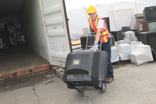 Clean and organized construction site after waste removal
